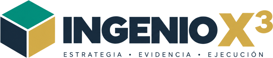 Ingenio X³ — Estrategia · Evidencia · Ejecución